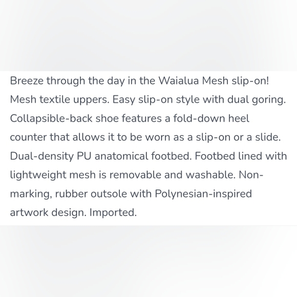 OluKai "Waialua Mesh" Slip On Casual Beach Summer Shoe Brown, Women's Size 7 - Picture 9 of 10